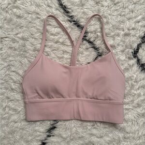 Lululemon Flow Y Nulu Longline Bra - Pink A-C cups